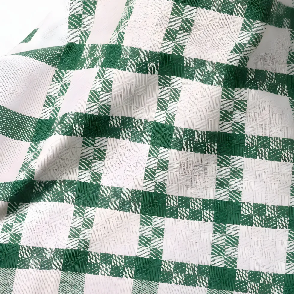 Kit 2x Strofinacci a quadri verdi 100% cotone doppio ritorto jacquard