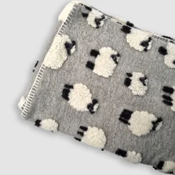 Lana cotta 150x170 morbido PLAID caldo Pecorelle Grigio