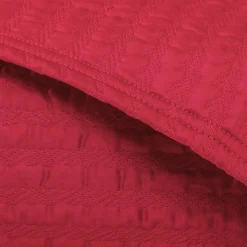 LA PERLA Copriletto CLEOPATRA Raso di puro cotone unito ricamato rosso