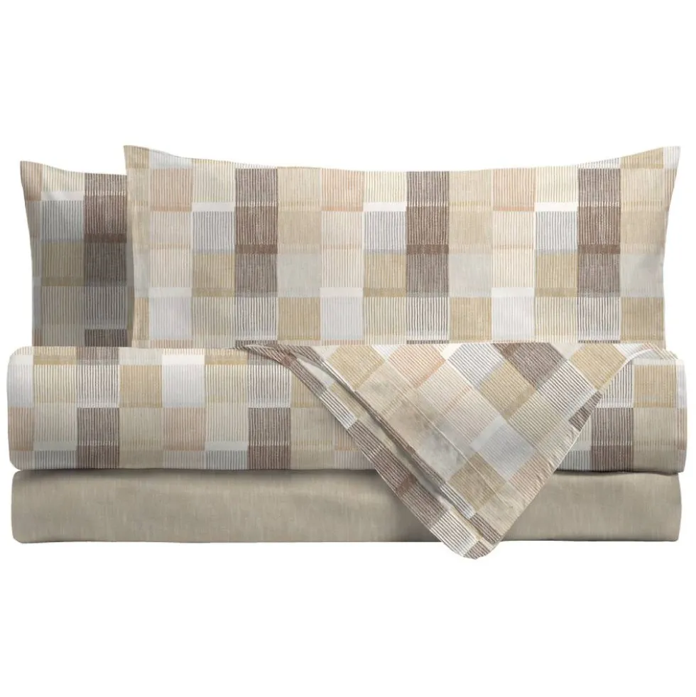 Lenzuola Barrett Matrimoniali | Stile Minimal Geometrico beige