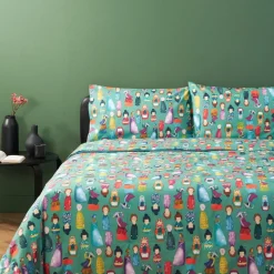 Lenzuola Bassetti in cotone matrimoniale Bassetti DOLLY verde