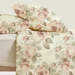 Lenzuola Bloom Rose Matrimoniale 100% Cotone
