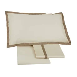 Lenzuola Borbonese completo matrimoniale Minimal marrone
