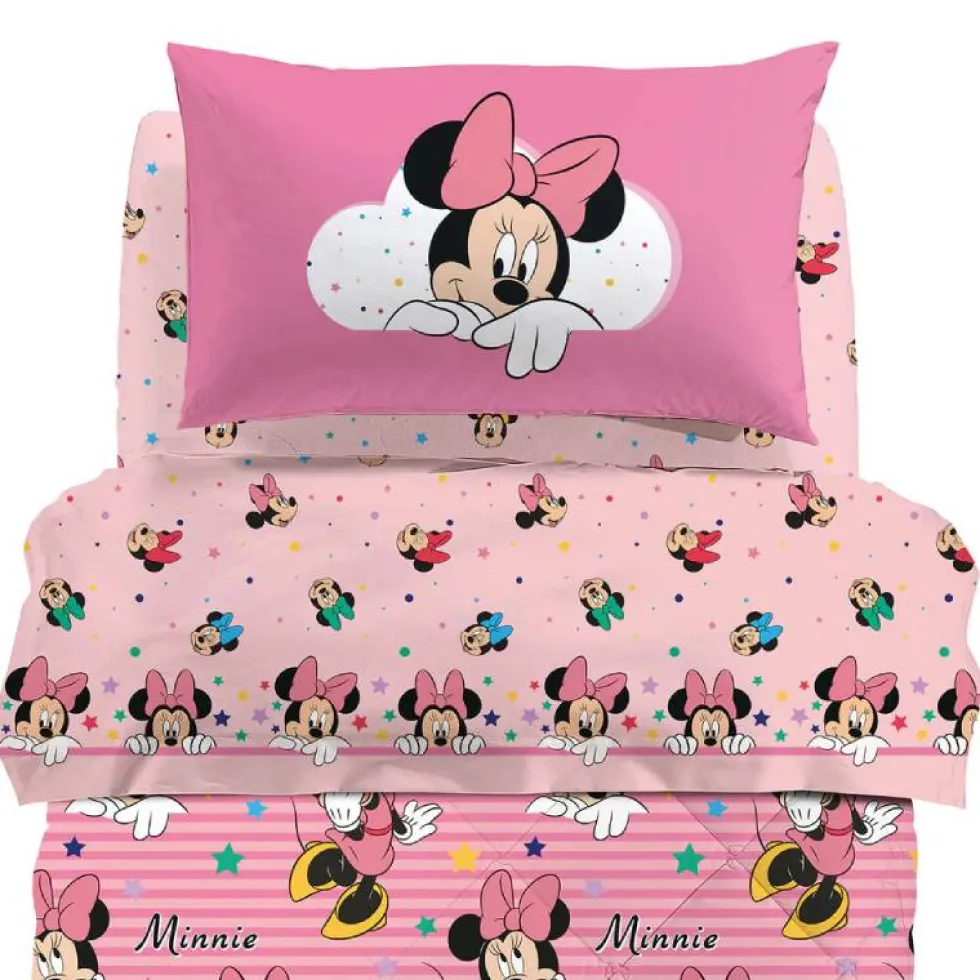 Lenzuola Caleffi completo Disney MINNIE RAINBOW per bambine