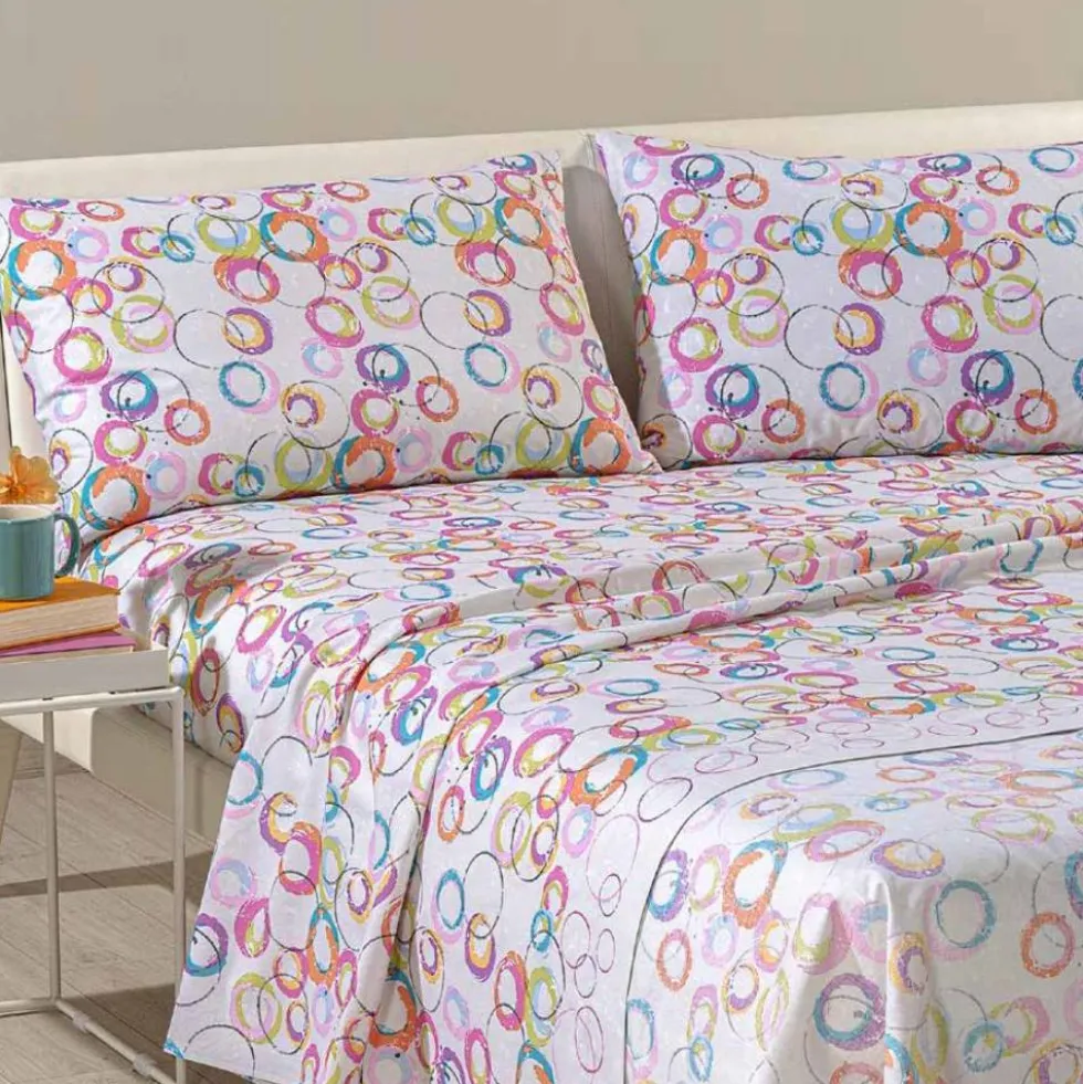 Lenzuola Caleffi completo matrimoniale in Cotone Graphics