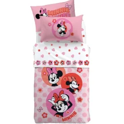 Lenzuola Caleffi completo singolo Disney MINNIE Flowers