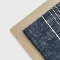 Lenzuola completo in percalle Carrara LINE righe blu navy