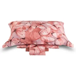 Lenzuola completo raso matrimoniale Blumarine Occhi Blu pesca