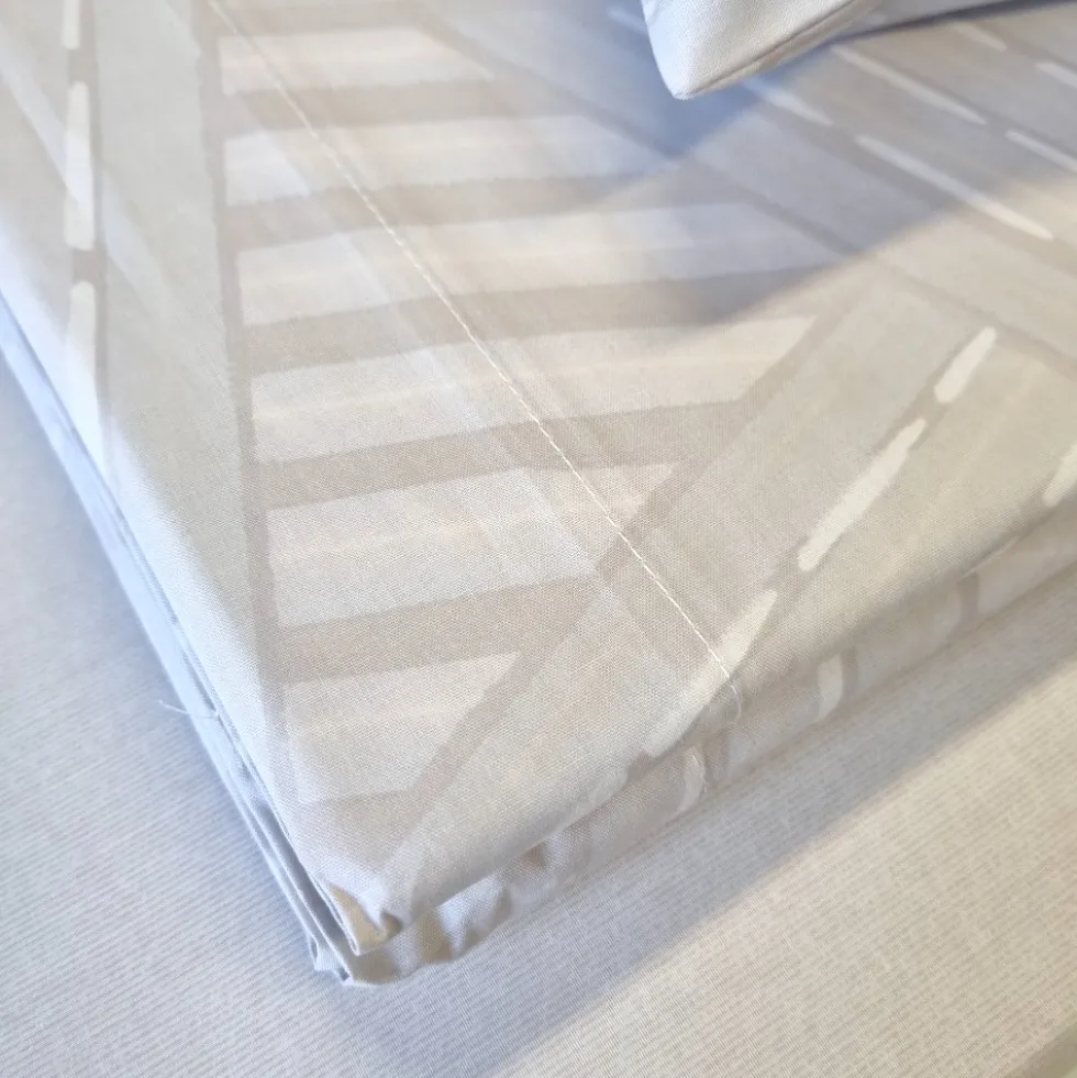 Lenzuola completo Zucchi matrimoniale in percalle Bourton beige
