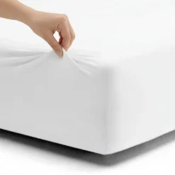 Lenzuola con angoli JERSEY estensibile 180x200 h. 30 cm | bianco