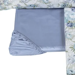 Lenzuola-copriletto FAZZINI matrimoniale BOTANICAL PAPER blu