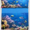 Lenzuola-copriletto in cotone Matrimoniale REEF fantasia marina