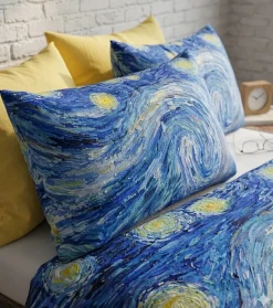 Lenzuola-copriletto matrimoniale in cotone La Notte Stellata Van Gogh