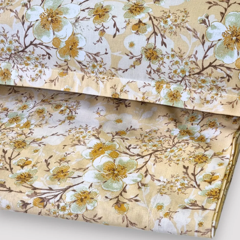 Lenzuola-copriletto matrimoniali in cotone Day Dream beige