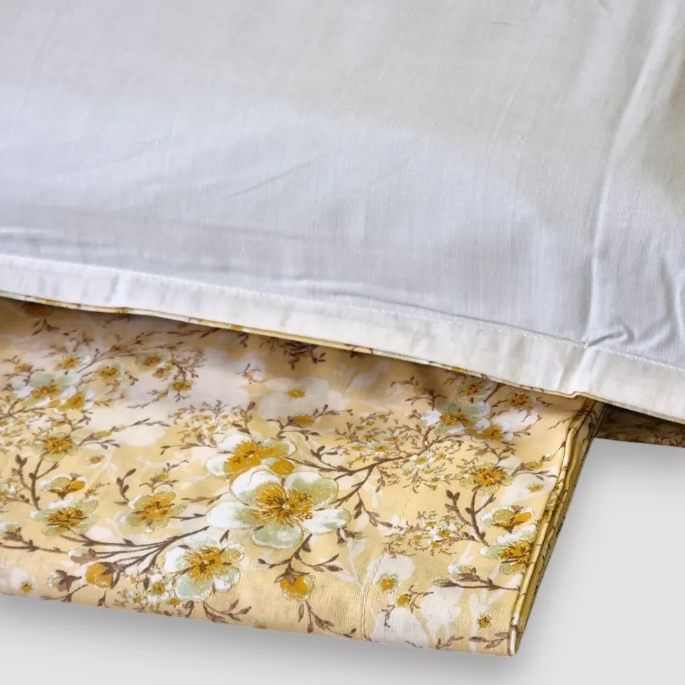 Lenzuola-copriletto matrimoniali in cotone Day Dream beige