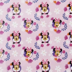 Lenzuola Disney Minnie completo in cotone rosa per bambine