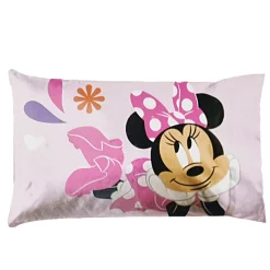 Lenzuola Disney Minnie completo in cotone rosa per bambine
