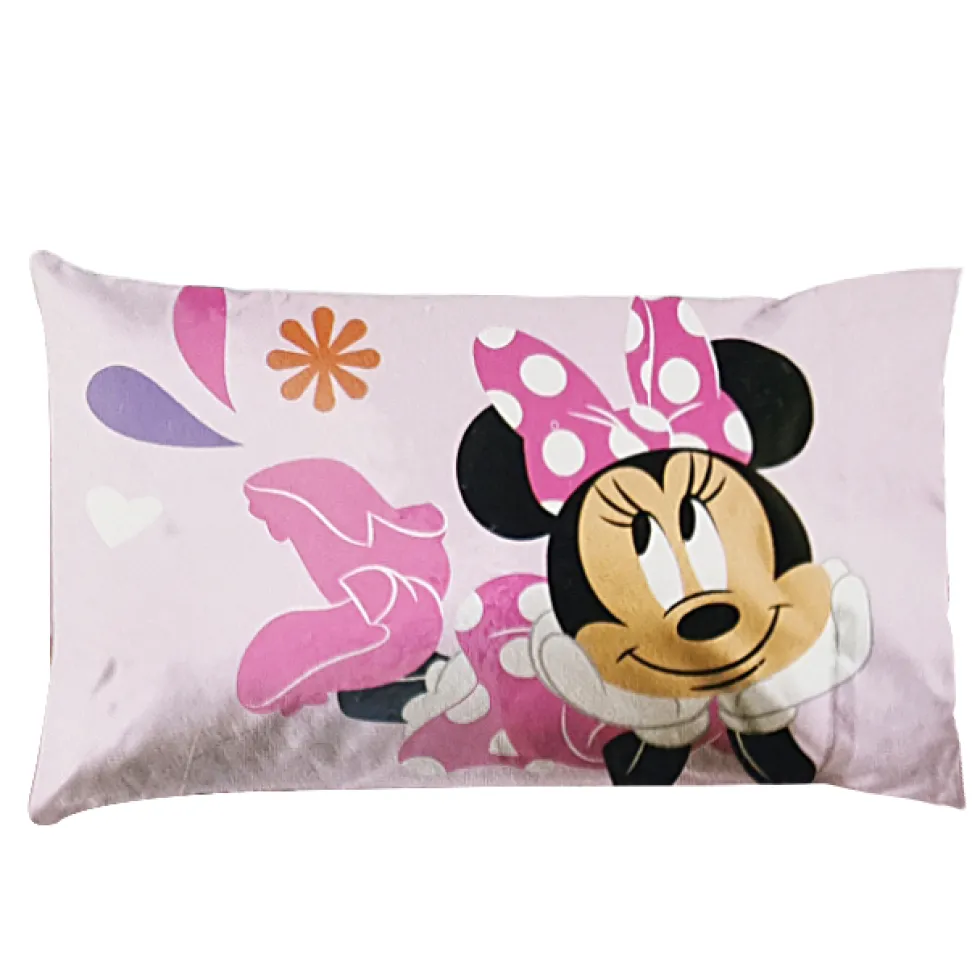 Lenzuola Disney Minnie completo in cotone rosa per bambine