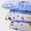 Lenzuola floreali completo matrimoniale in cotone ANIA bluette