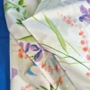 Lenzuola in cotone completo matrimoniale Aura floreale blu
