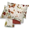 Lenzuola in cotone completo matrimoniale Lia foliage naturale