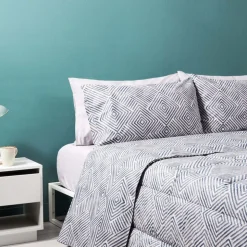 Lenzuola in cotone Zucchi BRISTOL G1 a righe doppie federe