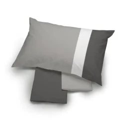 Lenzuola in flanella completo HAPPIDEA grigio scuro