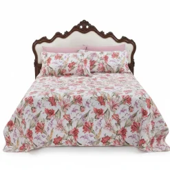 Lenzuola in Percalle completo Matrimoniale GABEL BELLA floreale rosa