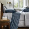 Lenzuola in Percalle Matrimoniali GABEL Thalia foliage blu notte