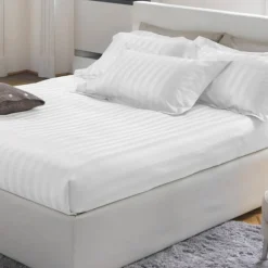 Lenzuola in raso completo Bellora Onice righe jacquard