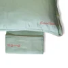 Lenzuola in raso 2 piazze Enrico Coveri salvia con sotto e federe