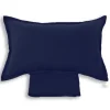 Lenzuola lino 100% e federe matrimoniale Soffio Blu