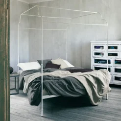Lenzuola lino 100% e federe matrimoniale Soffio Blu