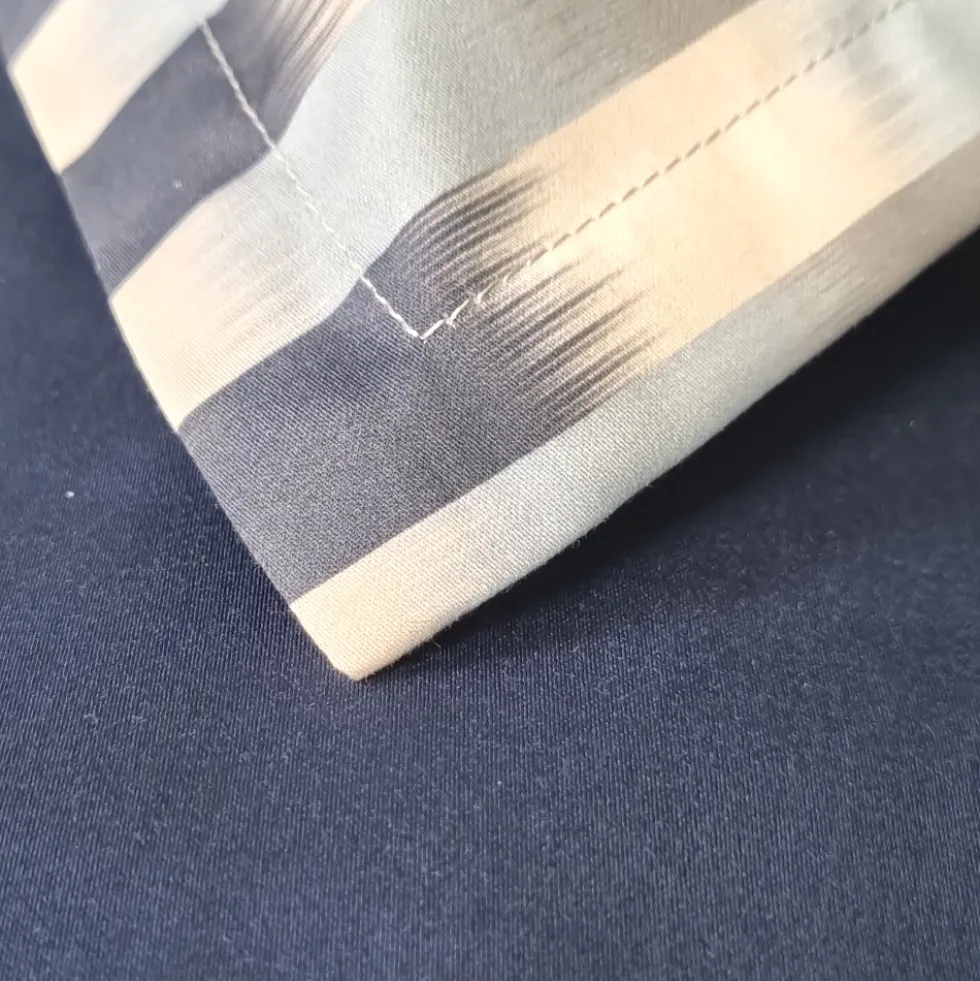 Lenzuola matrimoniale in raso Trussardi FIL A FIL bluette