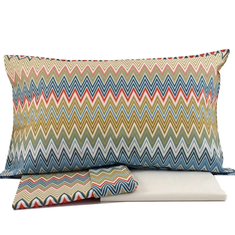 Lenzuola matrimoniale Missoni Home Babila multicolor chevron
