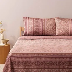 Lenzuola Matrimoniali completo Bassetti Granfoulard Hanbury P1 rosa