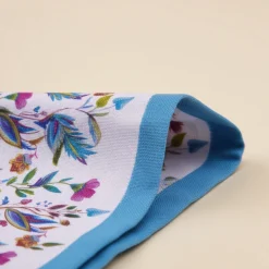 Lenzuola Matrimoniali completo 100% Cotone NOOR | Floreale Turchese