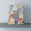 Lenzuola matrimoniali con balza a giorno in cotone Fiori di Campo lilla