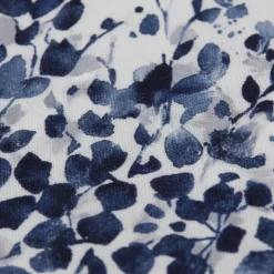 Lenzuola Matrimoniali 100% Cotone Foliage | Effetto-Copriletto blu