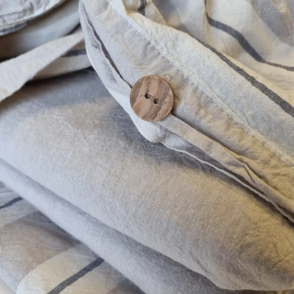 Lenzuola matrimoniali cotone stropicciato 250x290 naturale 10 effetto moda