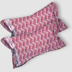 Lenzuola matrimoniali in cotone Enrico Coveri Dixie fuxia