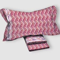 Lenzuola matrimoniali in cotone Enrico Coveri Dixie fuxia