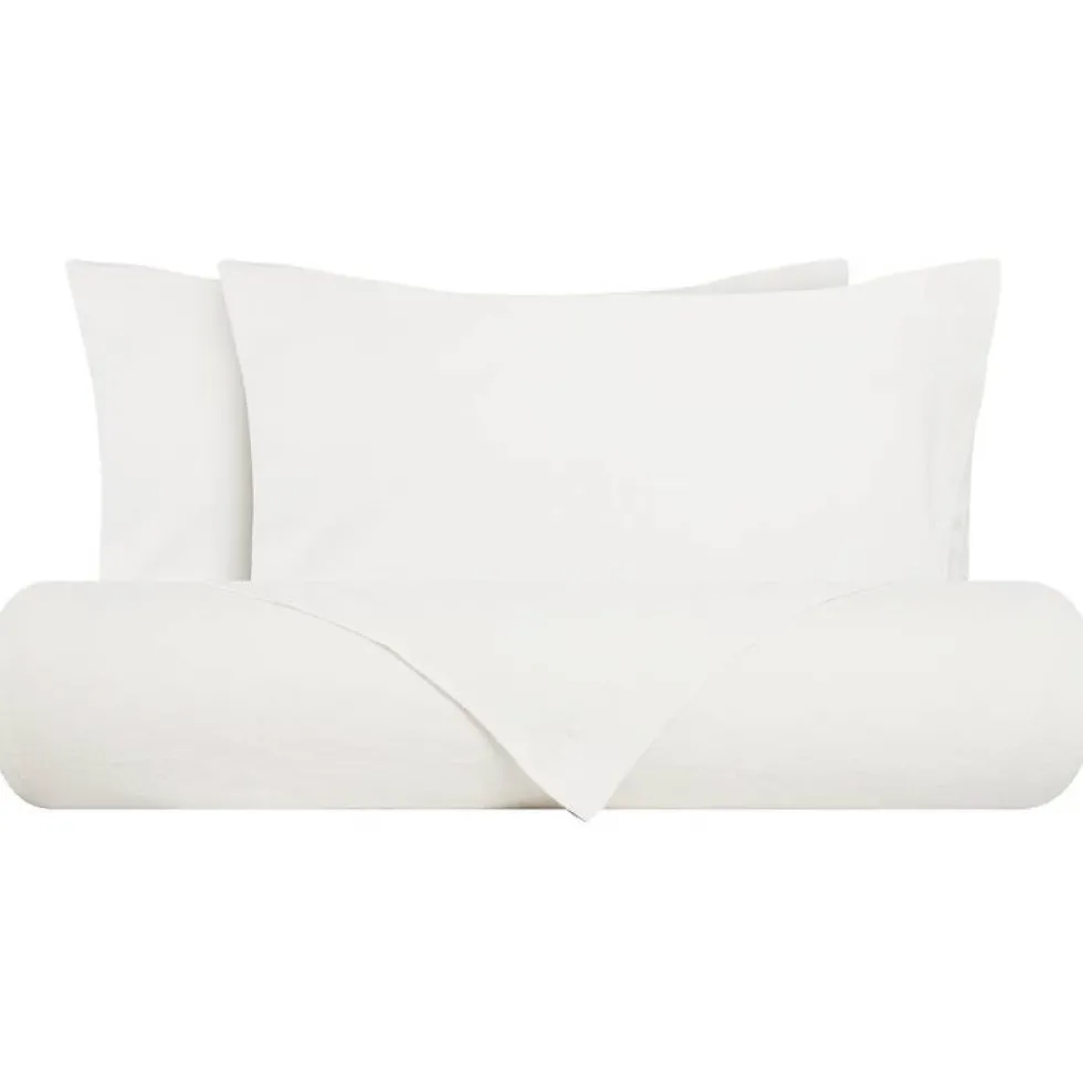 Lenzuola matrimoniali in puro lino Stone-Washed Loft 49 Bianco