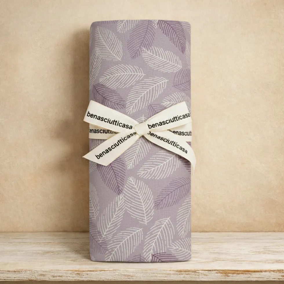 Lenzuola Matrimoniali Moderne Foliage: Design Botanico Lilla