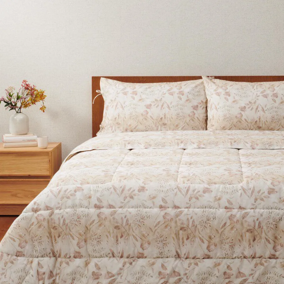 Lenzuola Matrimoniali Zucchi Percalle cotone pettinato Cipria Beige