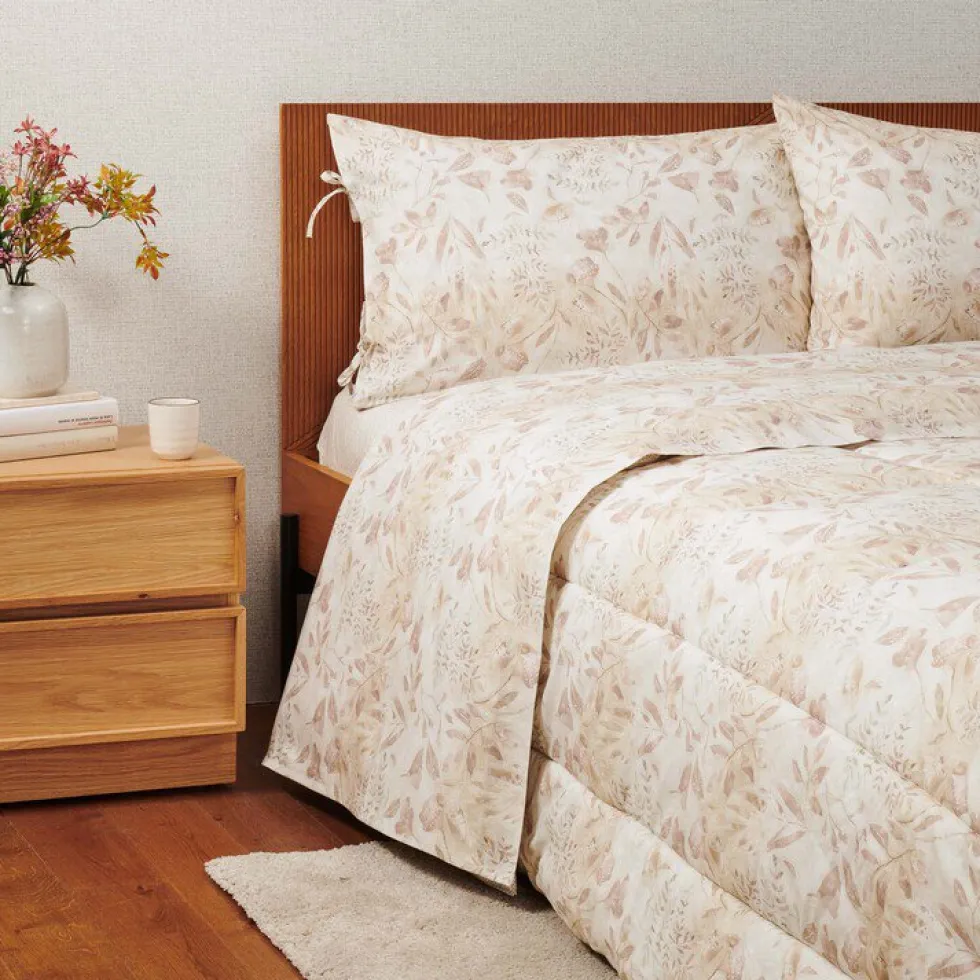 Lenzuola Matrimoniali Zucchi Percalle cotone pettinato Cipria Beige