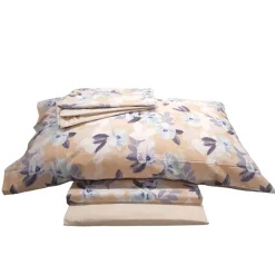 Lenzuola Matrimoniali Zucchi in cotone SISSI beige con 4 federe
