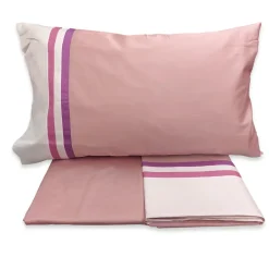 Lenzuola Maxi matrimoniale in raso Fazzini KUBRIC rosa