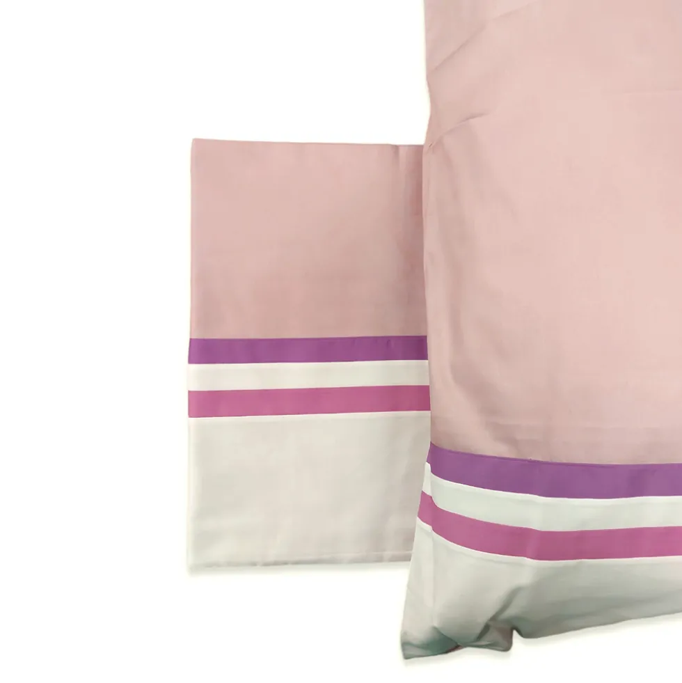 Lenzuola Maxi matrimoniale in raso Fazzini KUBRIC rosa