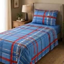 Lenzuola piazza e mezza Bassetti Kilt B2 Turchese | In Offerta